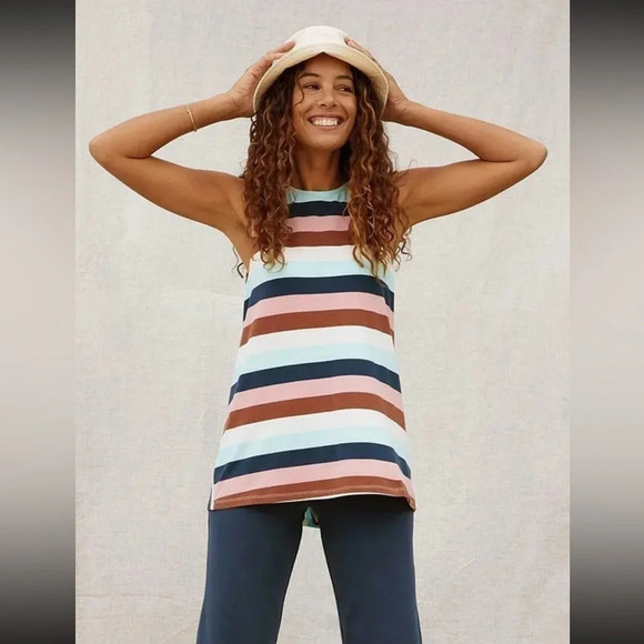 MATILDA Jane Just Imagine Sierra Multi-Striped Tie-Back Tank - Picture 1 of 5